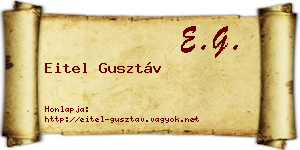 Eitel Gusztáv névjegykártya