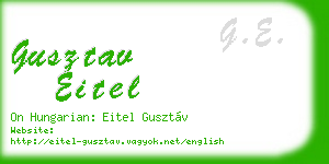 gusztav eitel business card